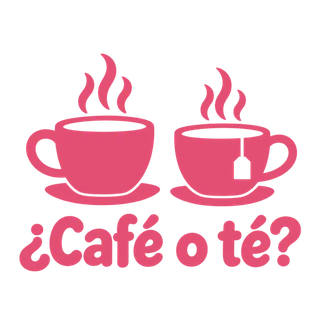 Sticker ¿Café o té?