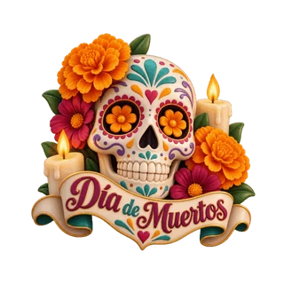 Sticker Día de Muertos